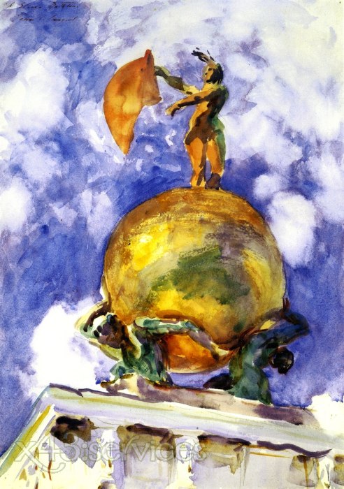 John Singer Sargent - Die Dogana Statue des Schicksals - The Dogana Statue of Fortune